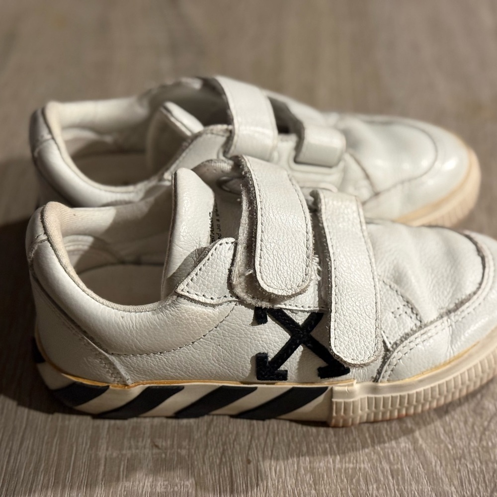 Off-White Kids White and Black Strap Sneakers